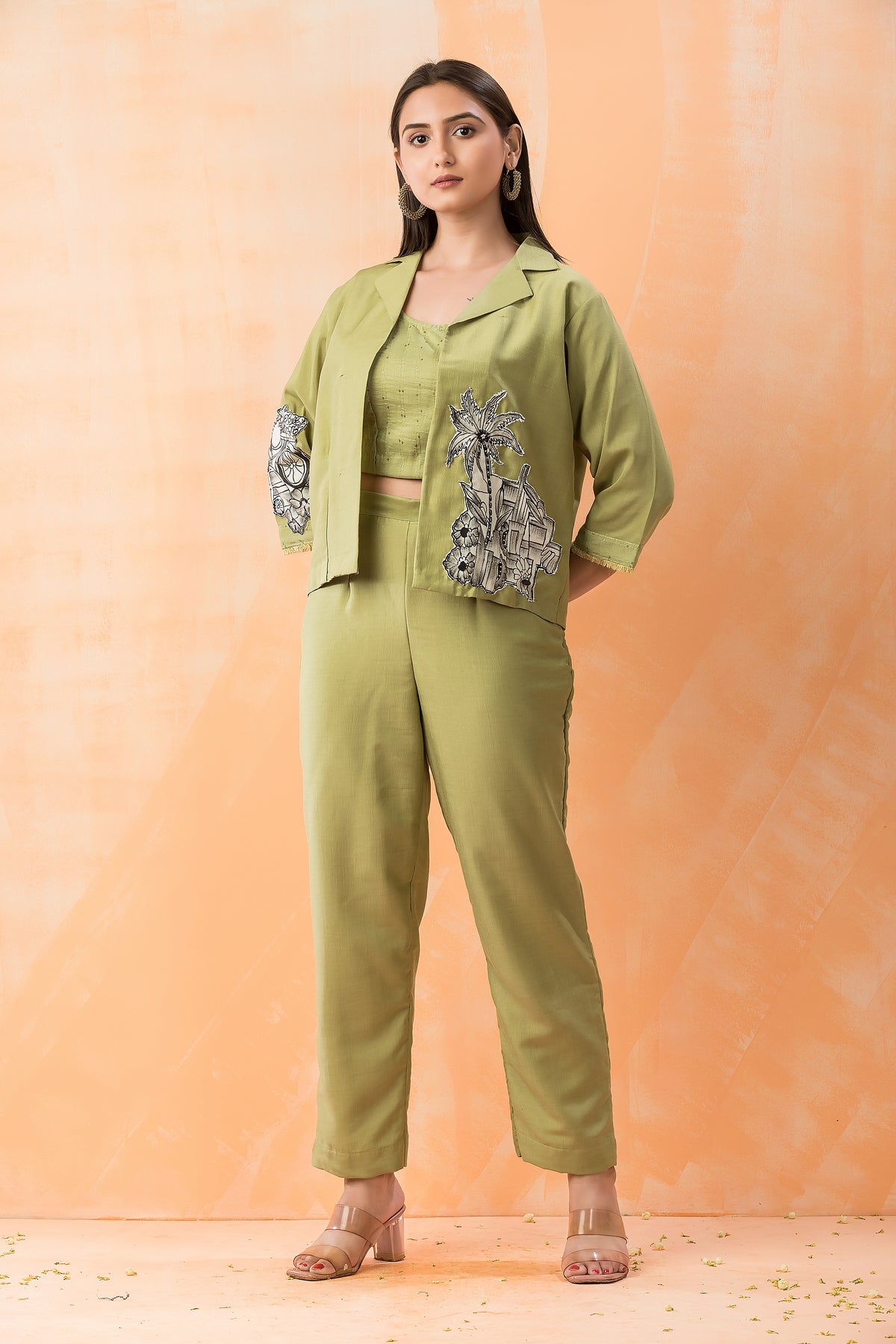 Designer Cotton Co-ord Set with Jacket