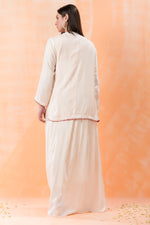 Sacred Suta Muslin Cowl Drape Gown