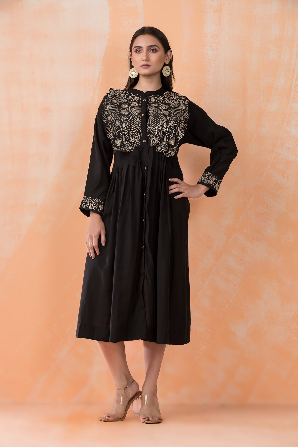 Designer Dress with Yoke work