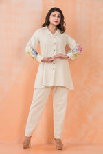 Hand Embroidered Cotton Co-ord Set