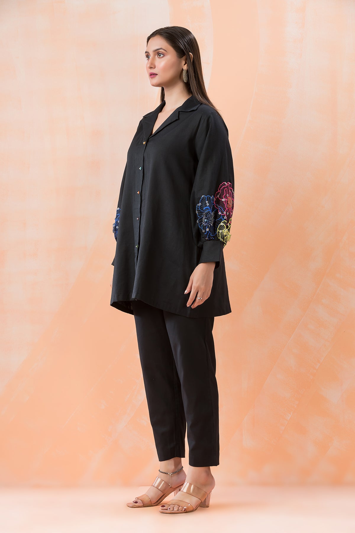 Hand Embroidered Cotton Co-ord Set