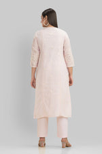 Sacred Suta Embroidered Mulmul Kurta set_Basra Collection