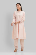 Sacred Suta Embroidered Mulmul Kurta-Pant Set