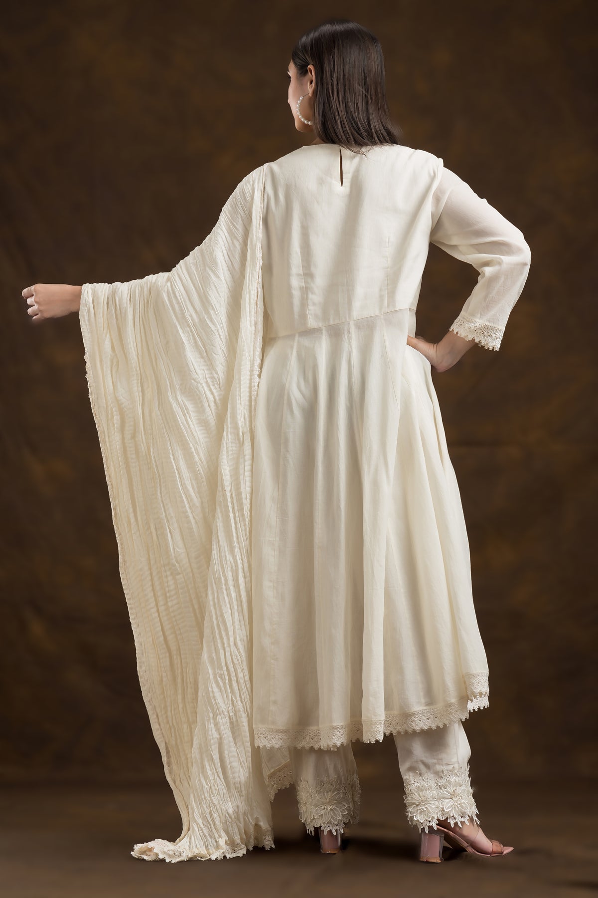 Designer Muslin Kurta-Pant-Dupatta Set