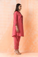 Designer Hand Painted Camric Kurta-Pant Set