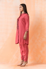 Designer Hand Painted Camric Kurta-Pant Set