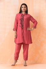 Designer Hand Painted Camric Kurta-Pant Set
