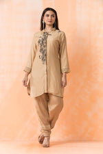 Designer Hand Painted Camric Kurta-Pant Set