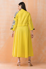 Sacred Suta Cotton Frock with Hand-painted Applique work