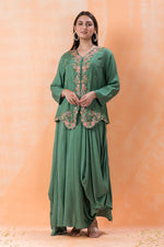 Sacred Suta Ethnic Muslin Gown with Jacket