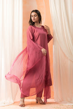 Embroidered muslin Kurta-Pant-dupatta Set