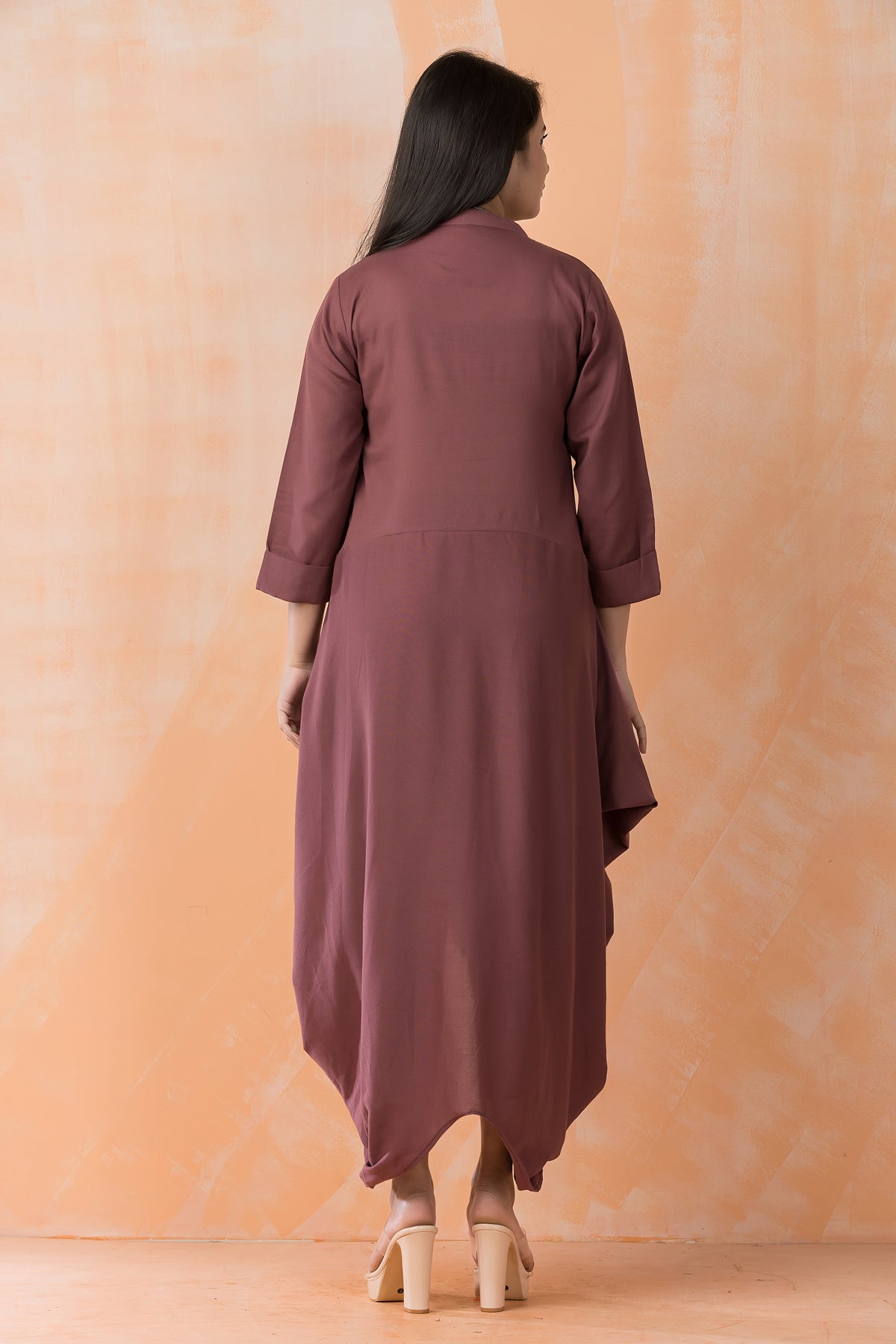 Cotton Gown with Neckpiece