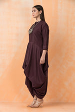 Cotton Gown with Neckpiece