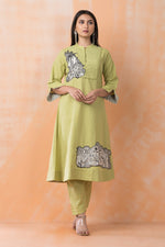 Cotton Kurta Set with Patchwork