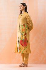 Hand Painted Silk Kurti-Pant Set