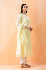 Silk Kurta-pant-dupatta Set