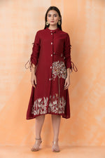 Knee Length Designer Silk Dress