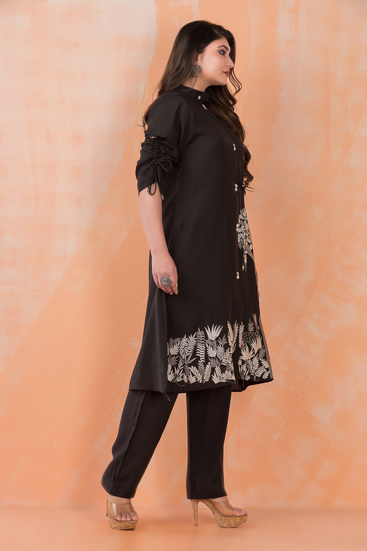 Designer Silk Kurta Pant Set