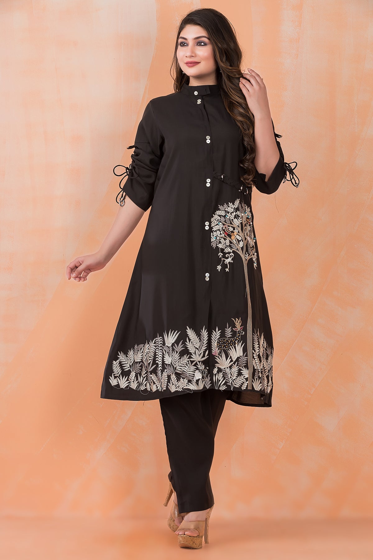 Designer Silk Kurta Pant Set