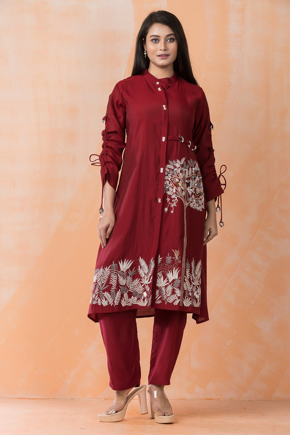 Designer Silk Kurta Pant Set