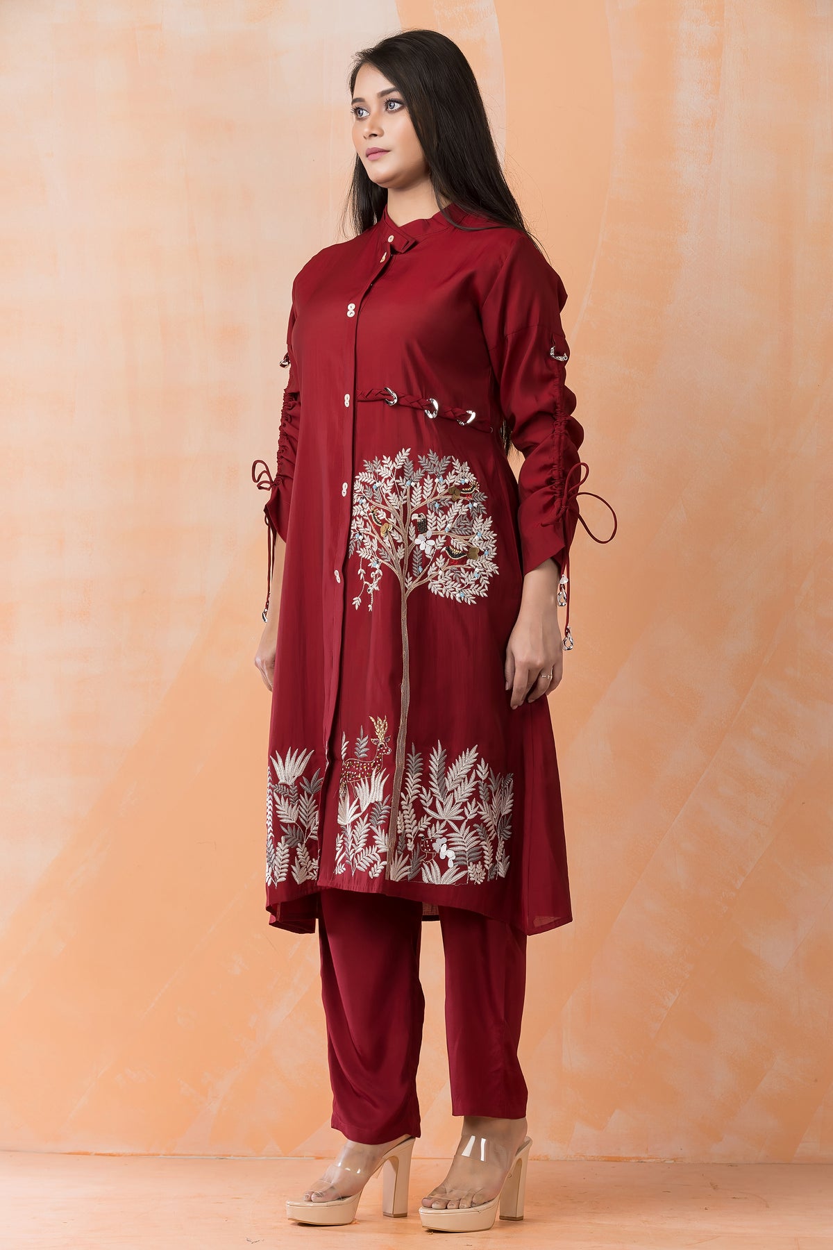 Designer Silk Kurta Pant Set