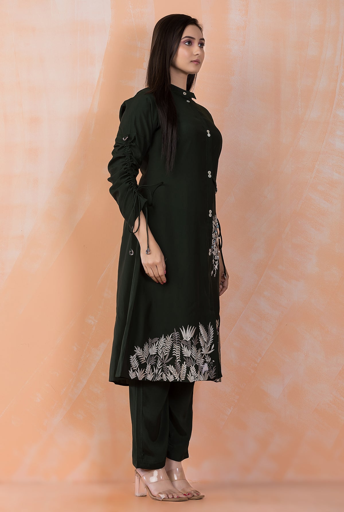 Designer Silk Kurta Pant Set