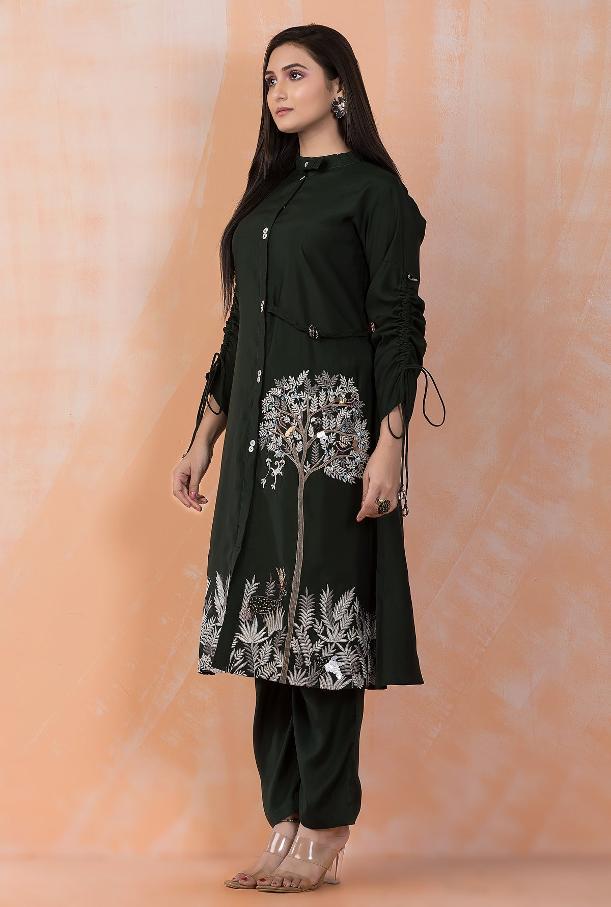 Designer Silk Kurta Pant Set