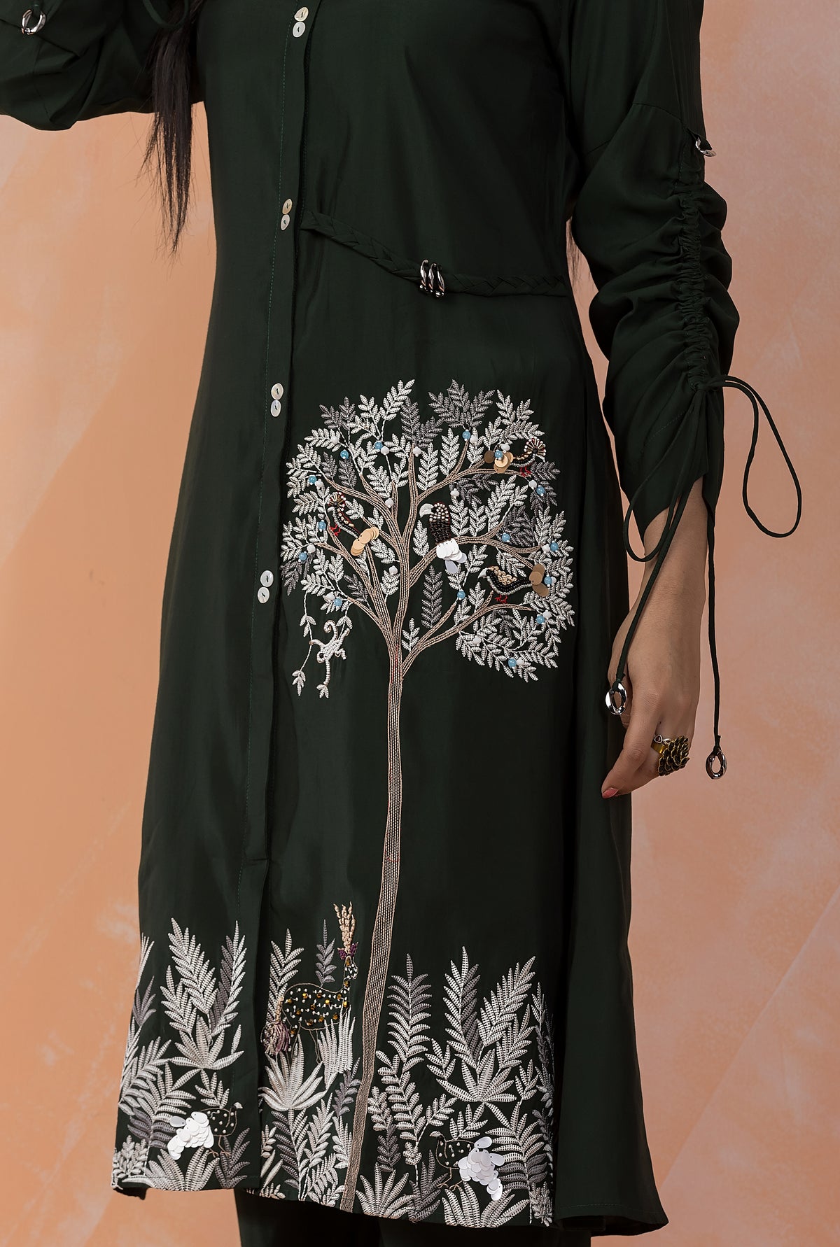 Designer Silk Kurta Pant Set