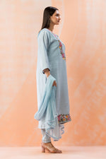 Sacred SDuta Silk Kurta Pant Dupatta Set