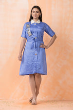 Designer Knee Length Cotton Dress