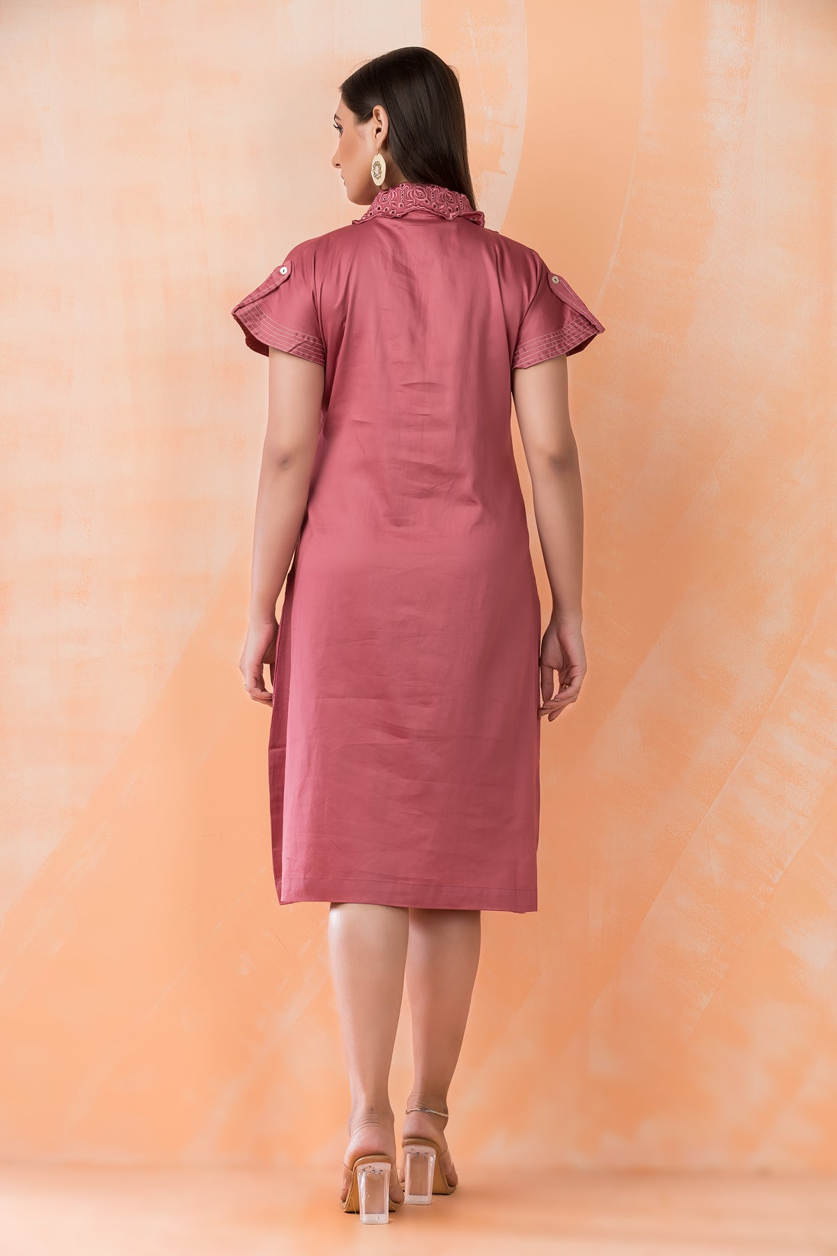 Knee Length Designer Patchwork Dress