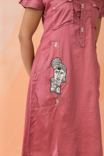 Knee Length Designer Patchwork Dress