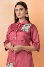 Knee Length Designer Cotton Dress