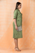 Knee Length Designer Cotton Dress