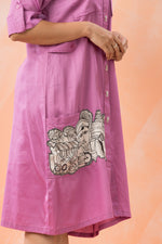 Knee Length Designer Cotton Dress