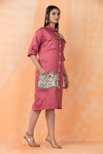 Knee Length Designer Cotton Dress