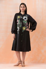 Knee Length Designer Silk Dress