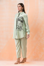 Embroidered Silk Co-ord Set