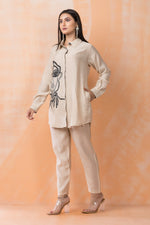 Embroidered Silk Co-ord Set