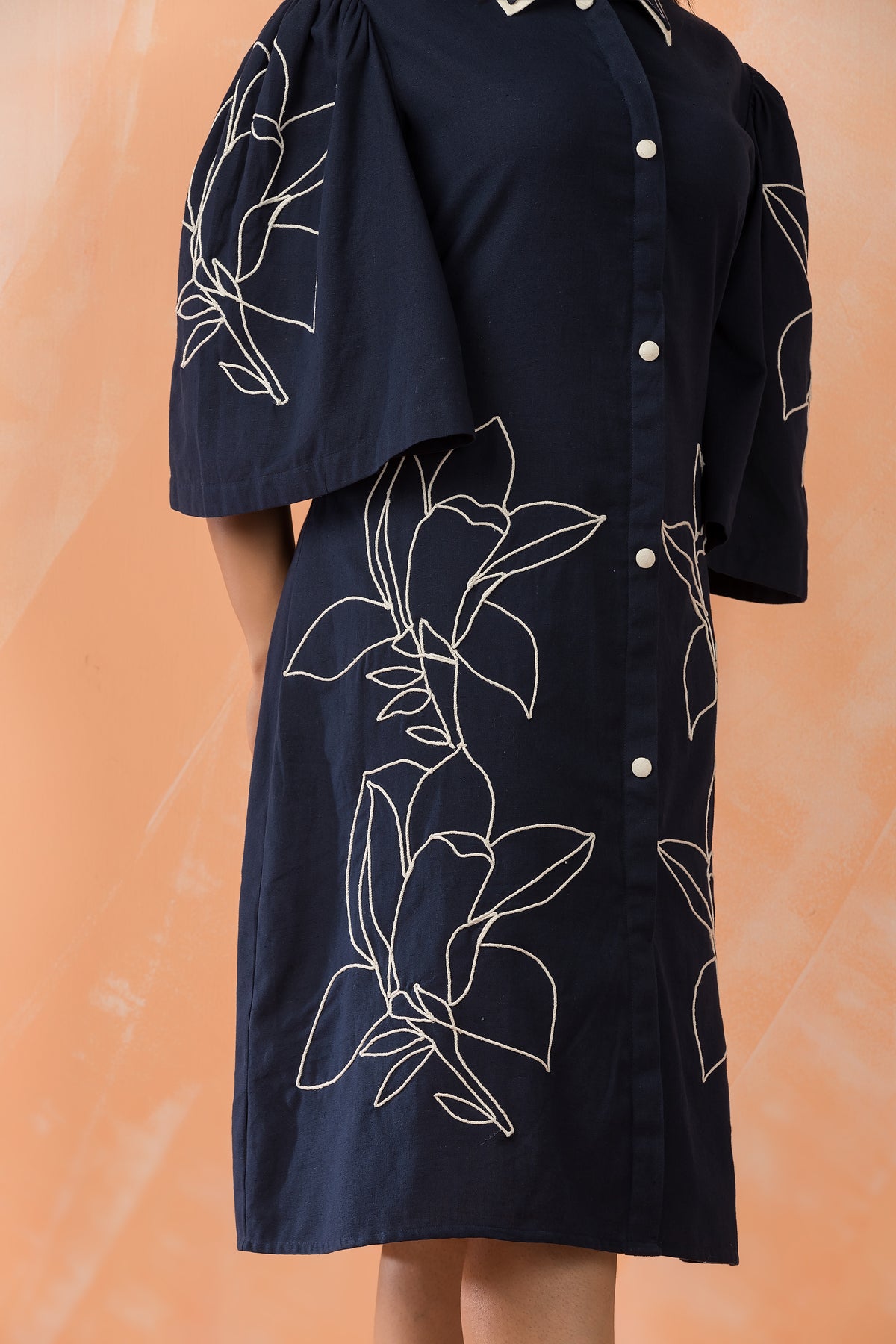 Knee Length Designer Cotton Dress