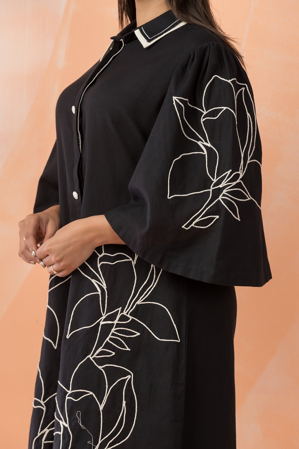 Knee Length Designer Cotton Dress