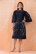 Knee Length Designer Cotton Dress