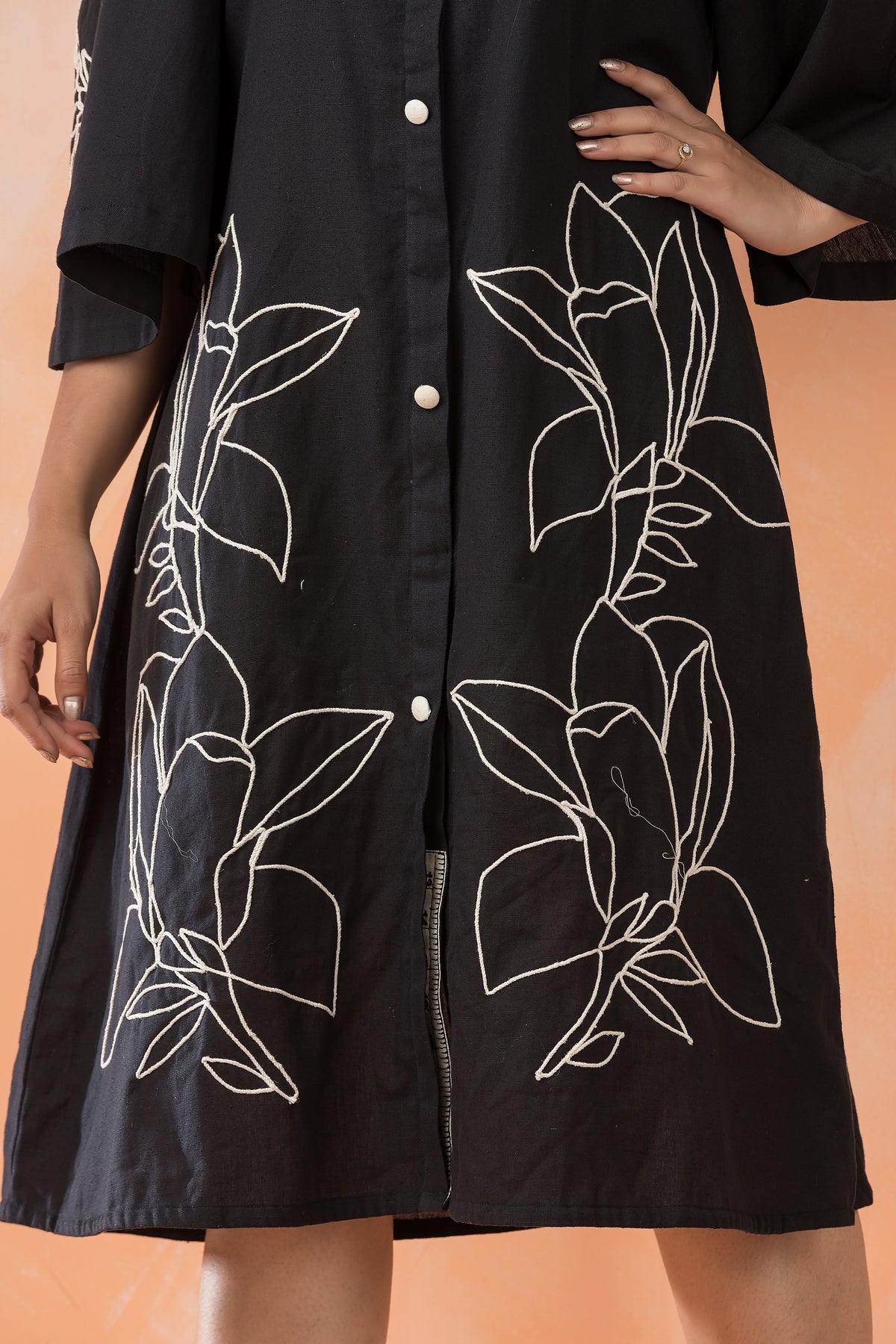 Knee Length Designer Cotton Dress