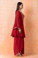 Designer top with Dhoti Drapes