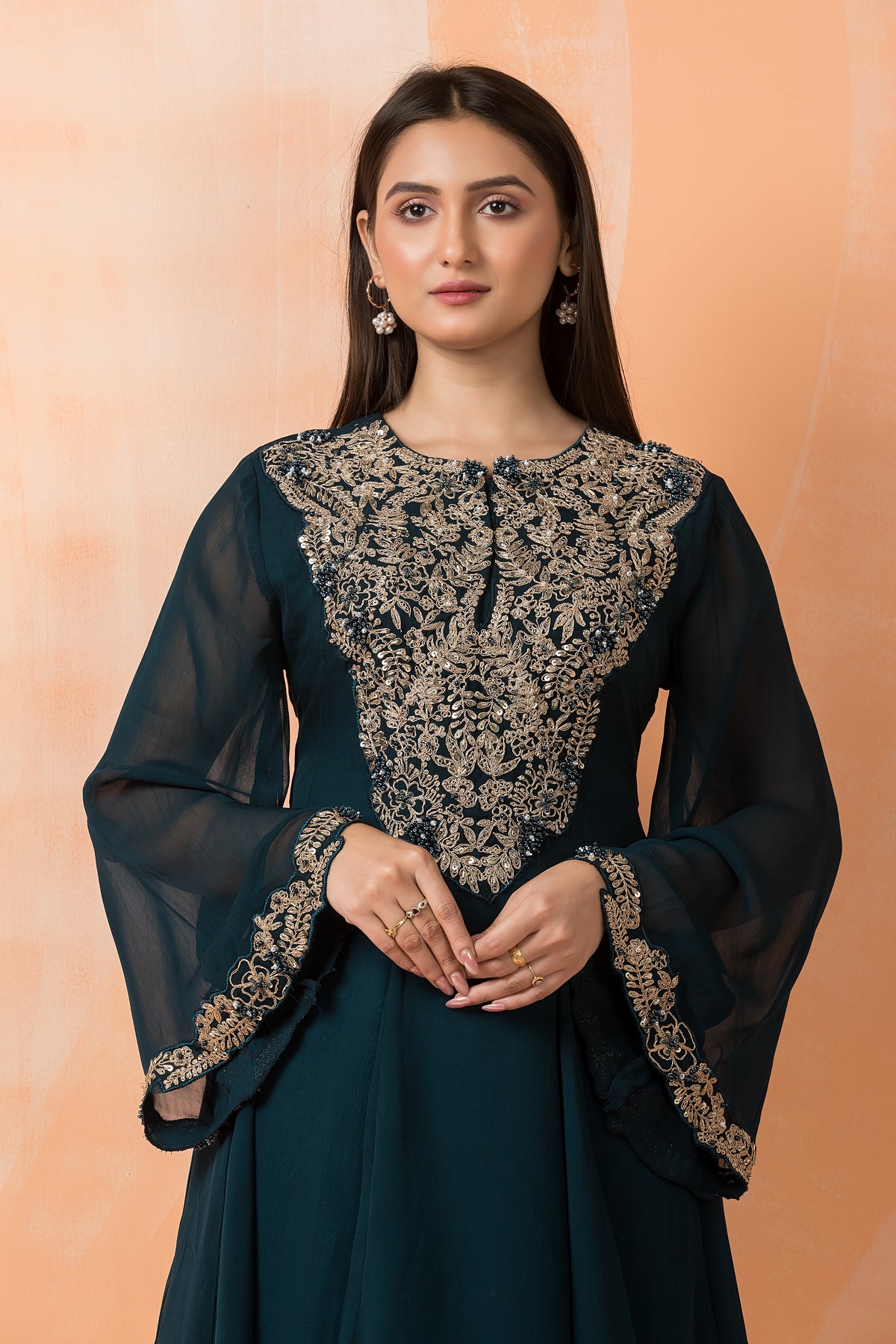 Designer top with Dhoti Drapes