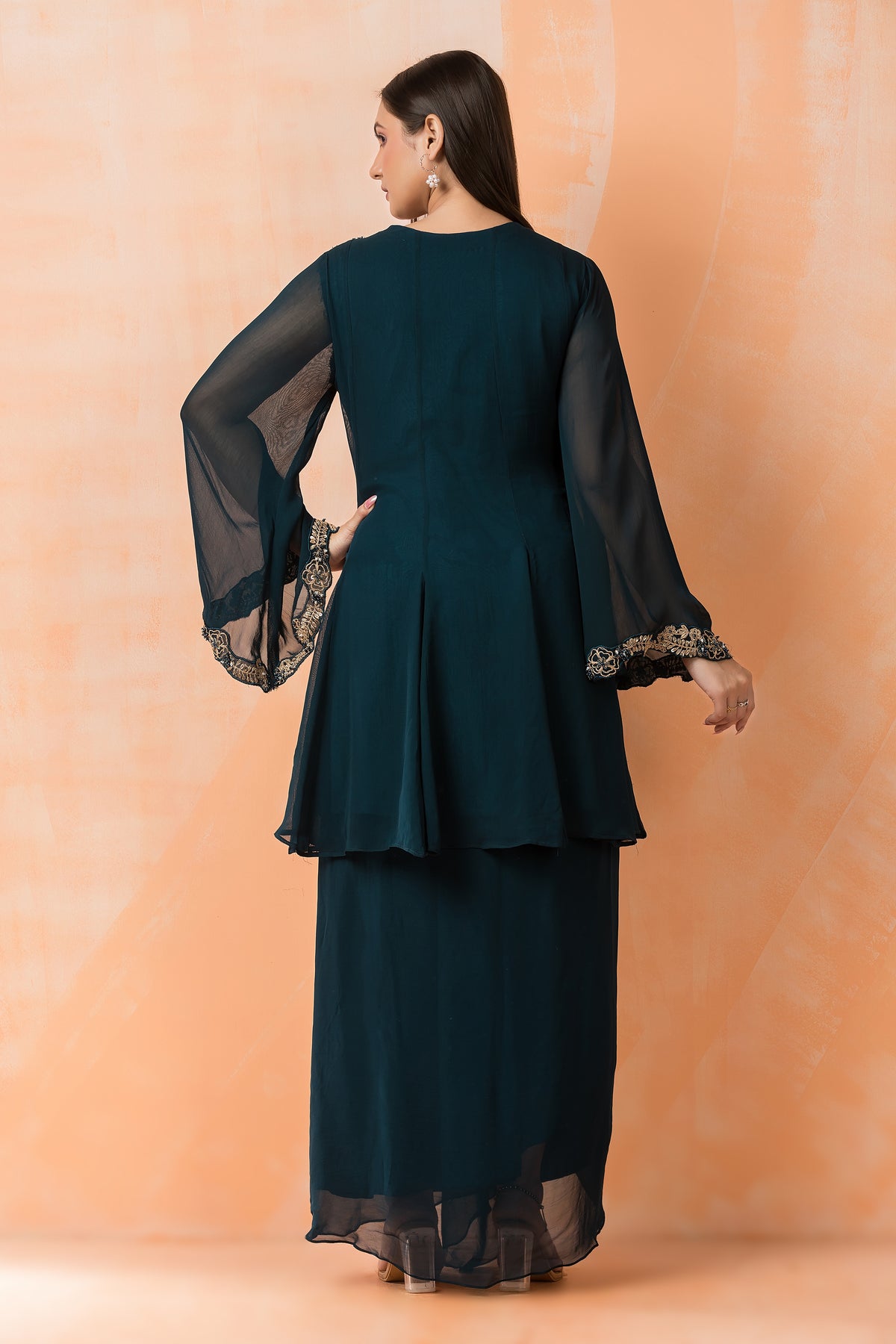 Designer top with Dhoti Drapes