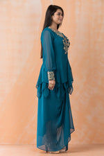 Stylish Georgette top and Dhoti Set