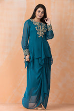 Stylish Georgette top and Dhoti Set