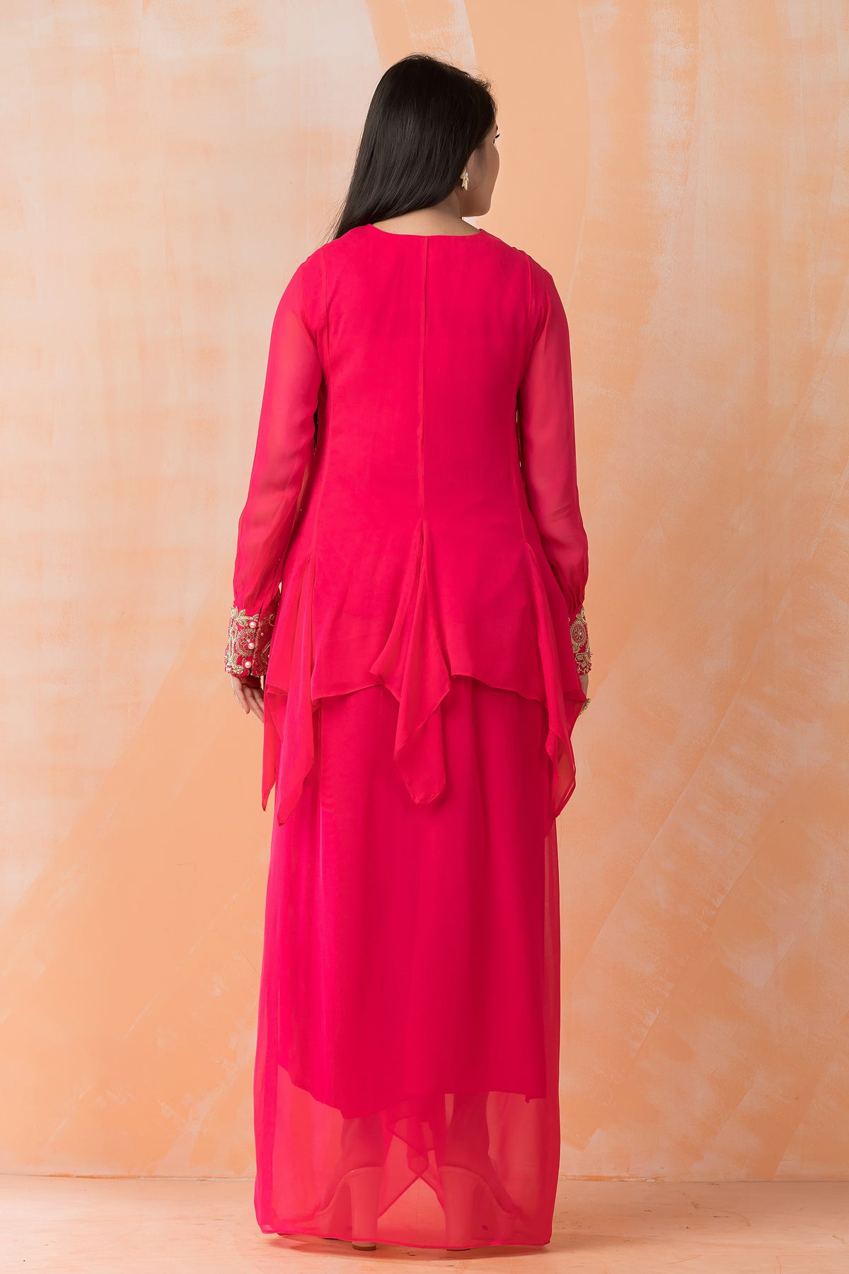 Stylish Georgette top and Dhoti Set