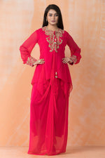 Stylish Georgette top and Dhoti Set